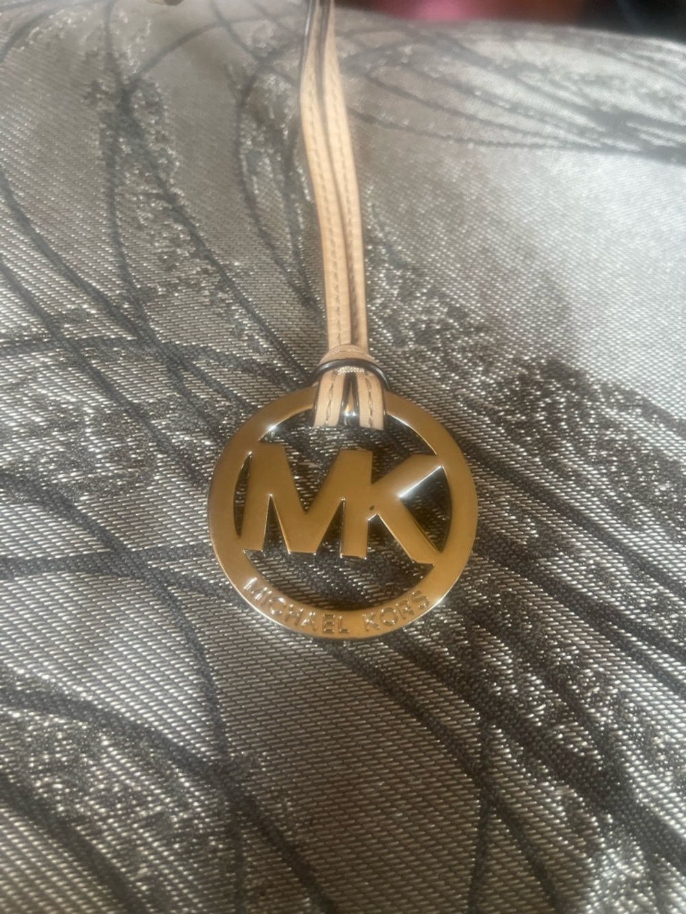 Choice of Michael Kors Gold or Silver MK Logo Charms